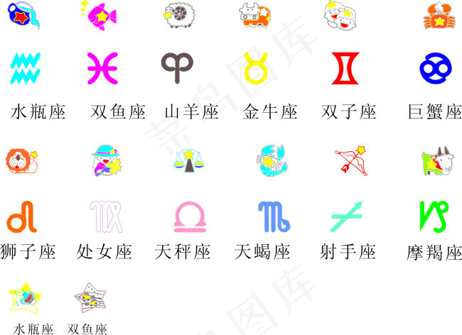 星座大全星座图案cdr