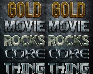 5款金属质感的电影字体PS样式V1