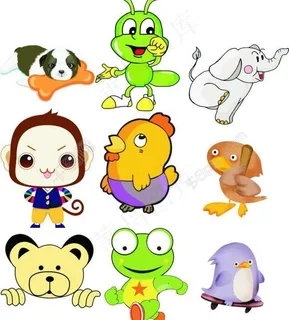 卡通动物图片