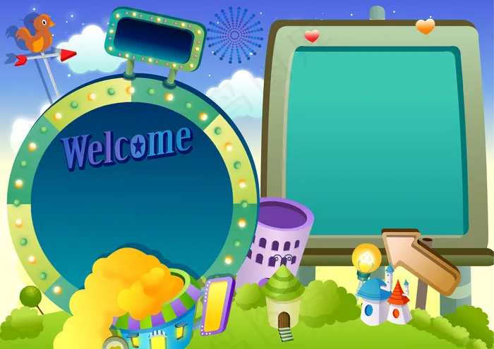 假期欢乐谷旅游手抄小画报