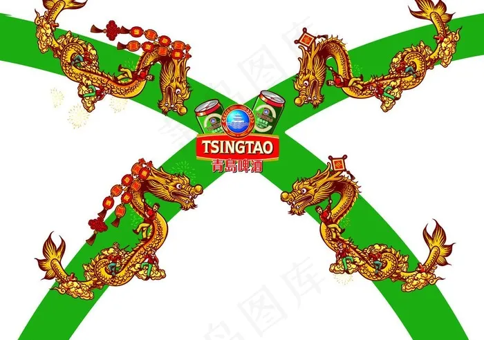 青啤拱门图片psd模版下载