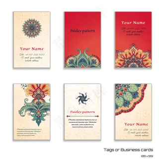 典雅花纹卡片矢量素材图片