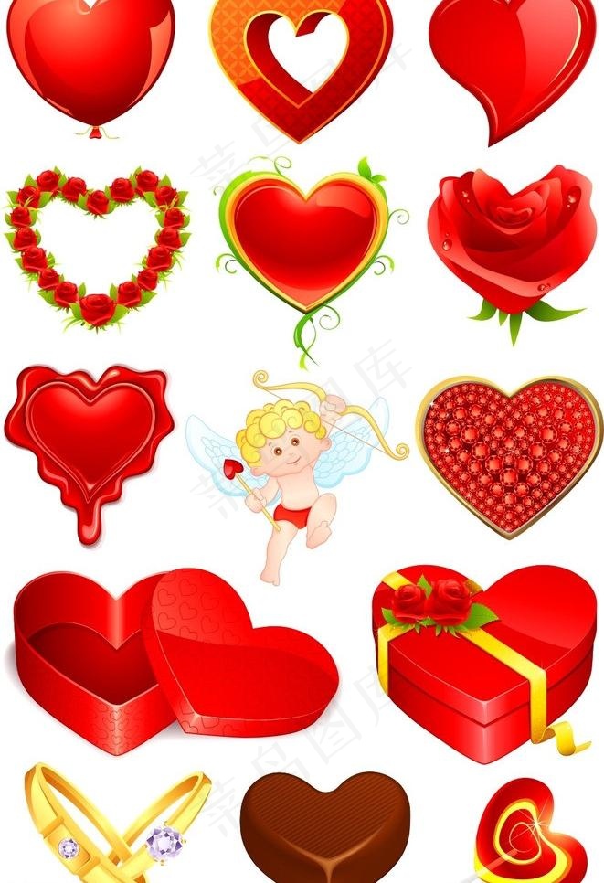 浪漫情人节元素图片