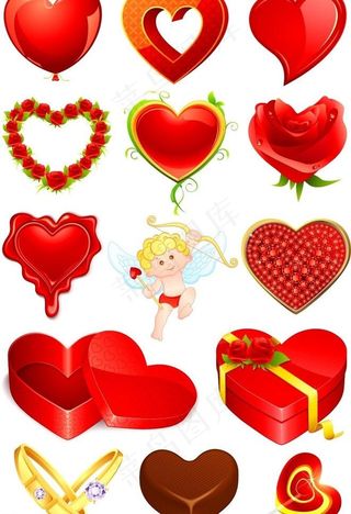 浪漫情人节元素图片