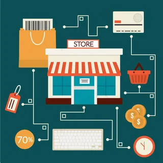 卡通网购元素设计矢量素材