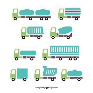 清新卡车货车图标