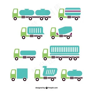 清新卡车货车图标