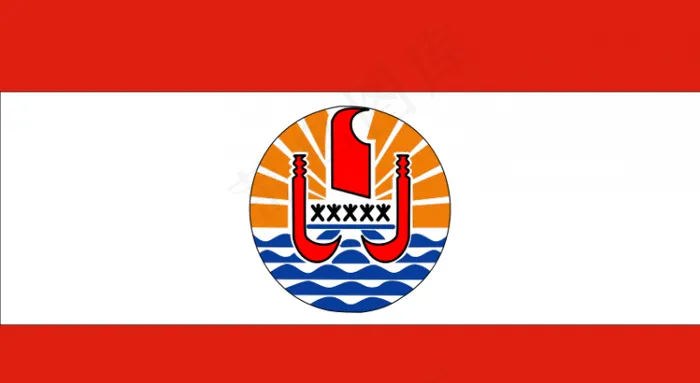 法属波利尼西亚的矢量图像的旗帜