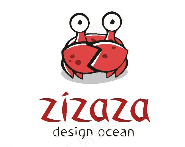 螃蟹logo图片ai矢量模版下载