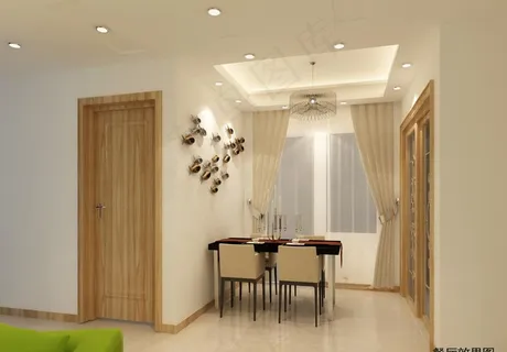 餐厅3D效果图 餐厅3D效果图
