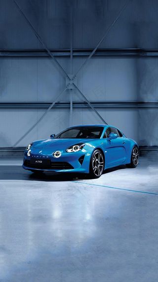 仓库里的蓝色跑车高清摄影图片