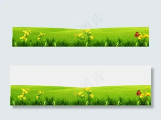 绿草雨花主题元素