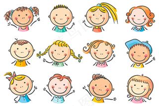 可爱的卡通儿童设计矢量素材