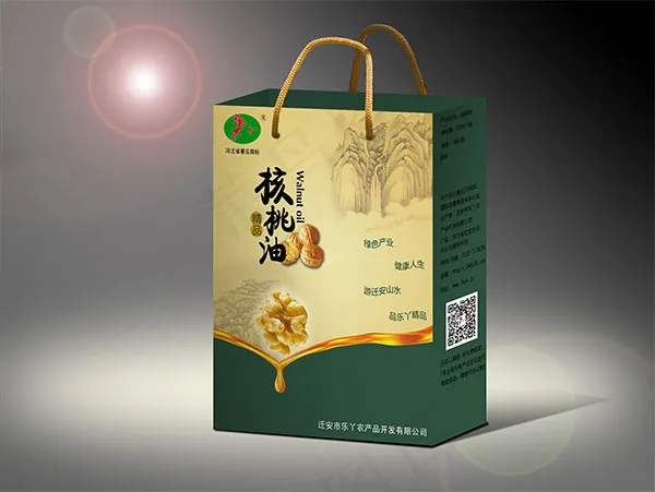 核桃油包装手提袋设计模板psd素材...psd模版下载