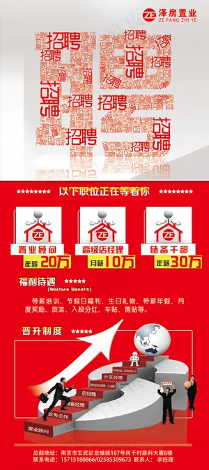 创意招聘x展架模板设计PSD素材下载