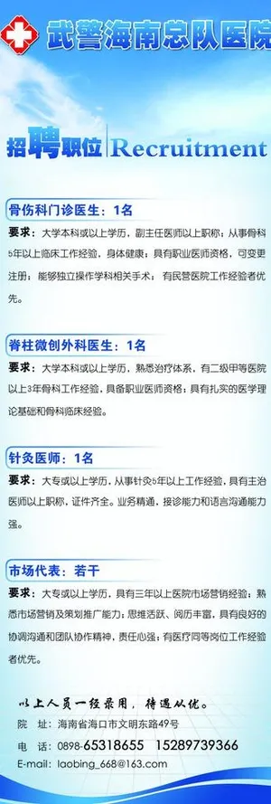 医院招聘海报图片
