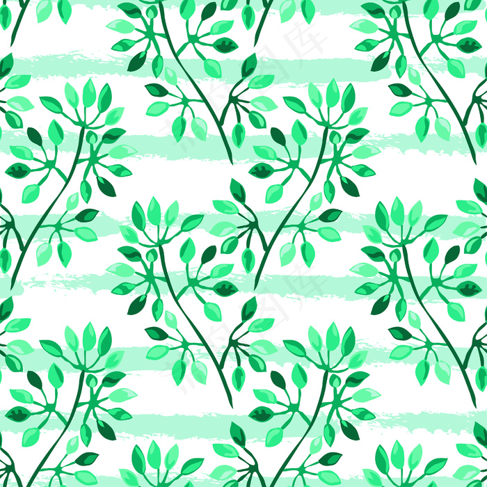 手绘树叶水彩画背景