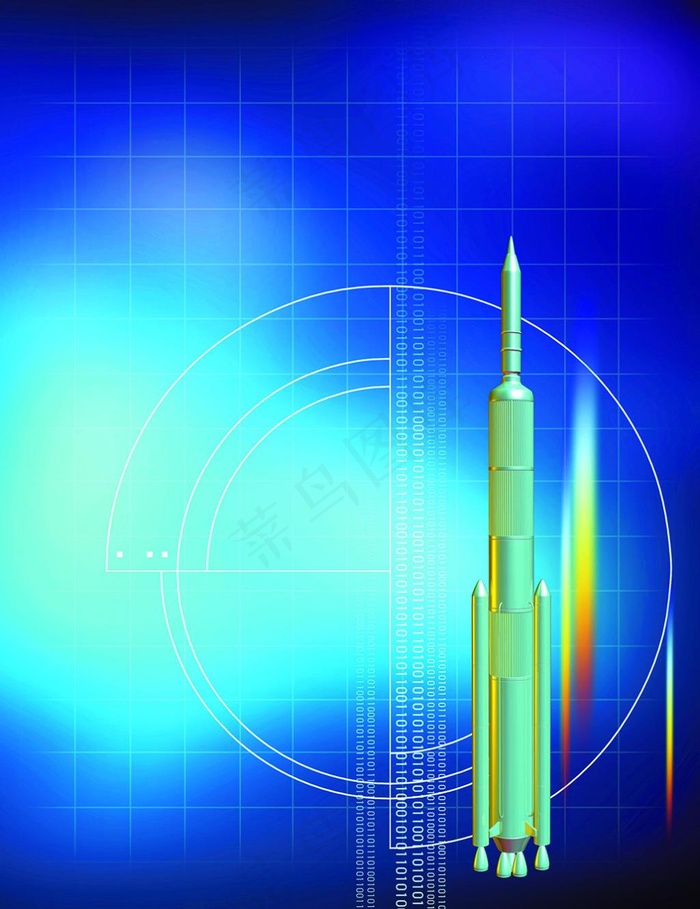 科技创意 火箭模型图片模板下载