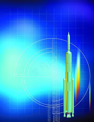 科技创意 火箭模型图片模板下载
