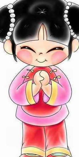 新春玉女拜年迎春图PSD超大图