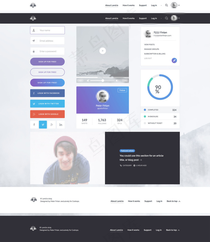 Landio 套件移动手机APP界面UI