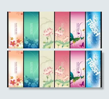 春天花纹展板背景一组图片