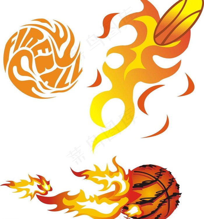 篮球火图片