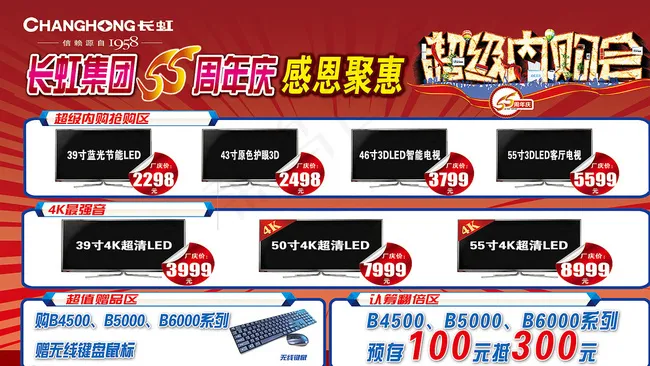 长虹电视图片psd模版下载