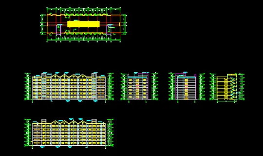 CAD学校男生宿舍图纸