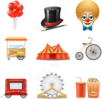 马戏团游乐园元素