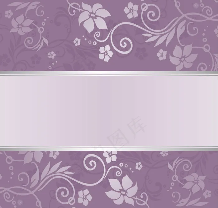 精美紫色花纹背景矢量素材ai矢量模版下载