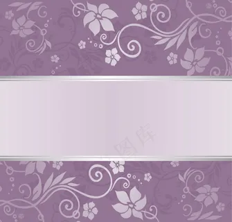 精美紫色花纹背景矢量素材