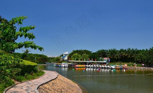 人工湖图片