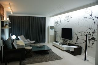 现代简约电视背景墙效果图