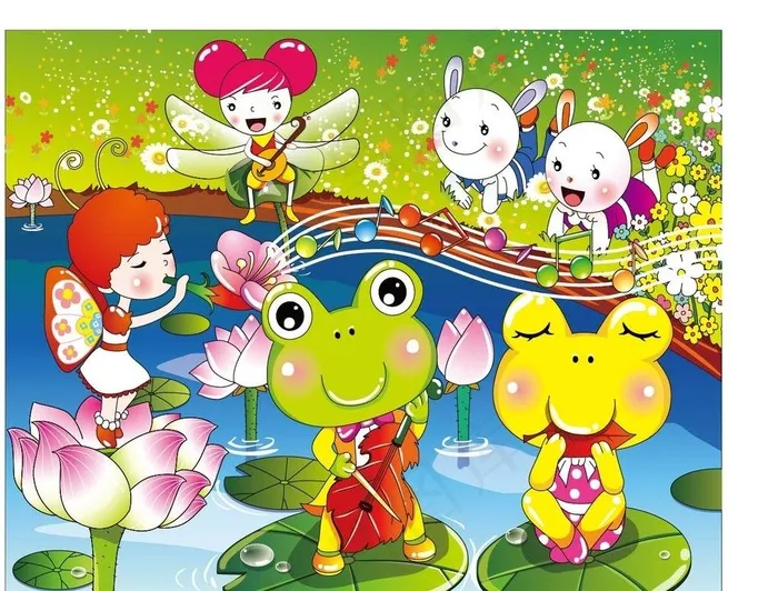 卡通 动物图片ai矢量模版下载