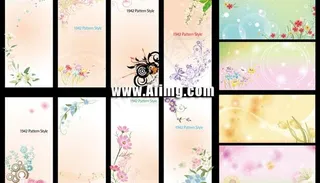 花纹展板背景矢量素材02