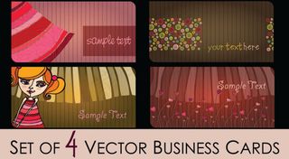 时尚潮流插画名片