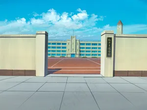 学校大门绘画