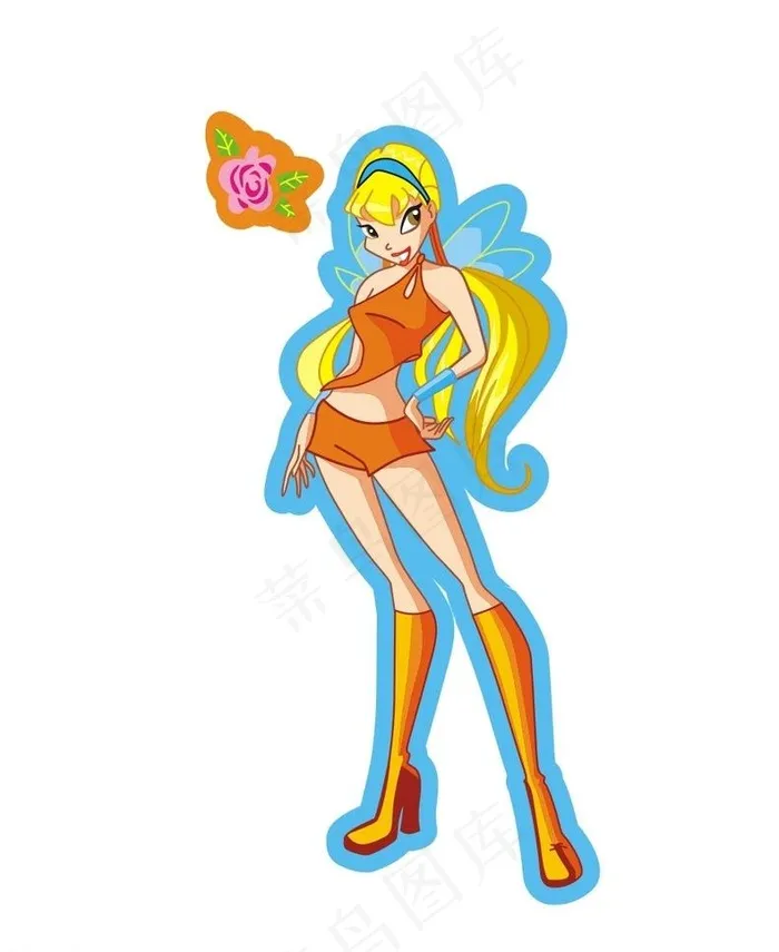 美少女图片cdr矢量模版下载