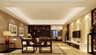中式客厅装修设计效果图