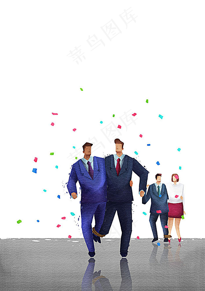 职业人物插画(3508X4961(DPI:300))psd模版下载
