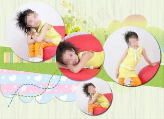 快乐成长写真模板