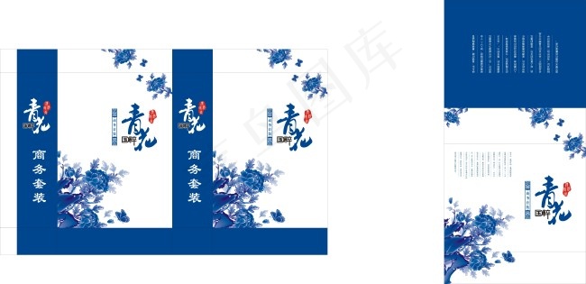 青花瓷包装cdr矢量模版下载