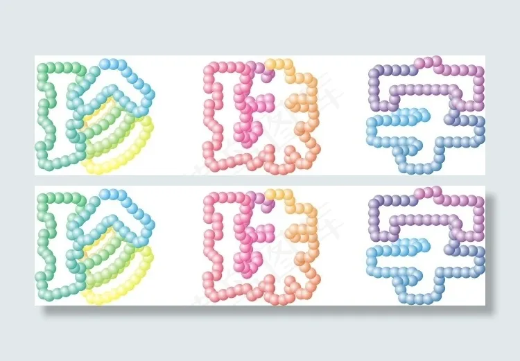 珍珠字cdr矢量模版下载