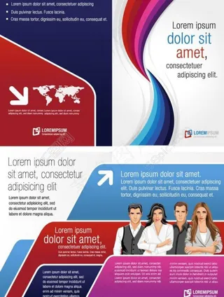 动感线条 商务团队画册封面图片