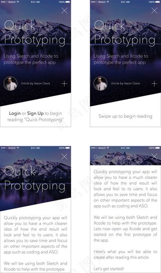 时尚新闻阅读器移动手机APP界面UI
