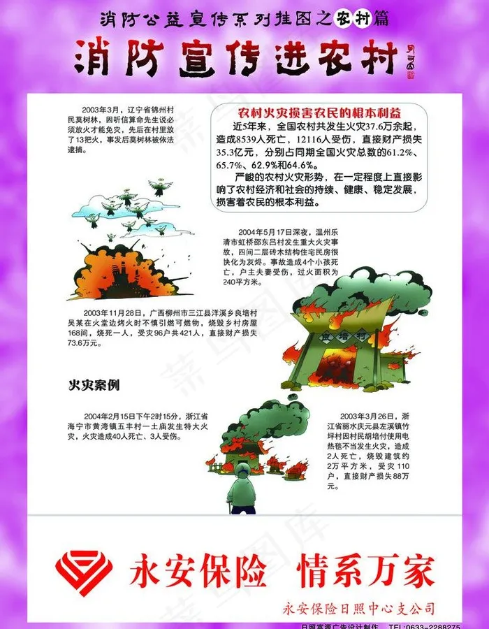 消防宣传进农村图片psd模版下载