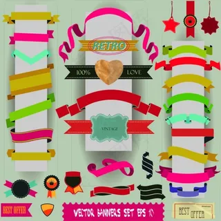 精緻多樣歐風卷軸標籤