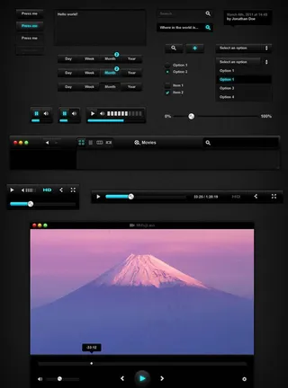 网页播放器PSD素材下载