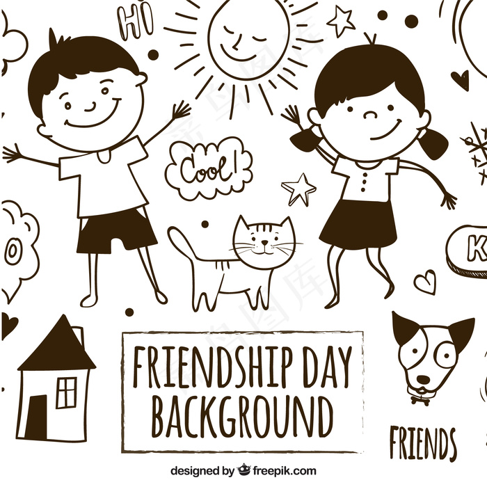 可爱卡通矢量猫